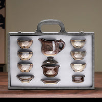 Jian Ware Kung Fu Tea Set with Orchid