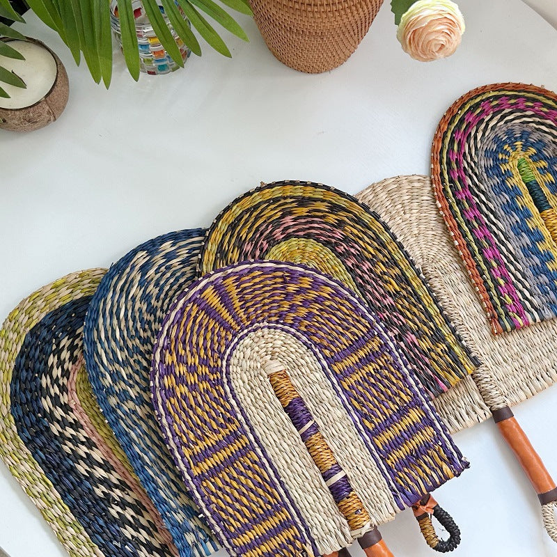 Woven Seagrass Decorative Wall Fan