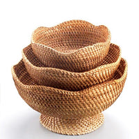 Rattan Trays & Footed Fruit Bowls