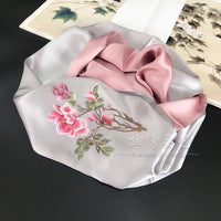 Double-Layer Floral Su Embroidered Scarf