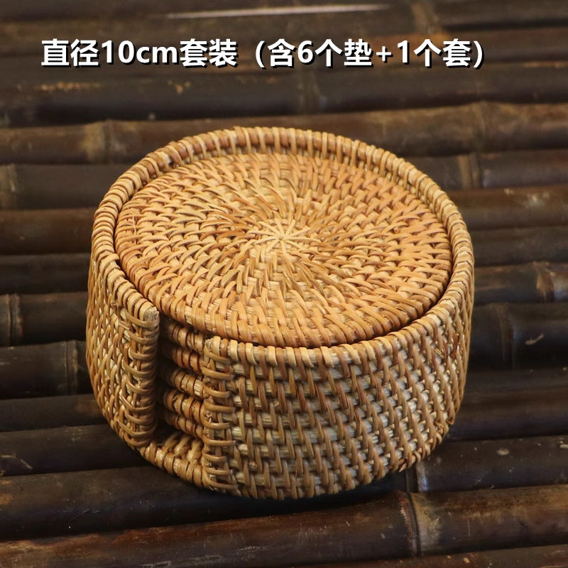 Rattan Coaster & Trivet