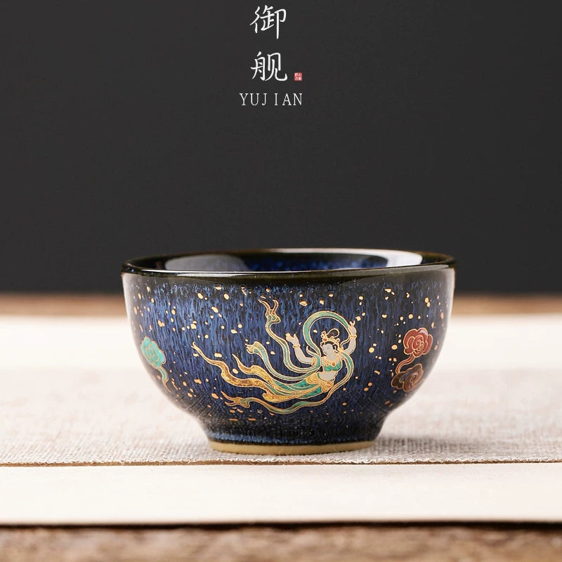 Silk Road Apsara Starry Blue Cup