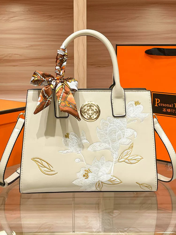 Embroidered Crossbody Handbag