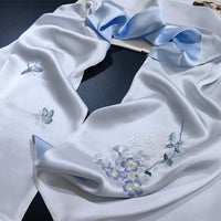 Mulberry Silk Su Embroidered Heritage Scarf