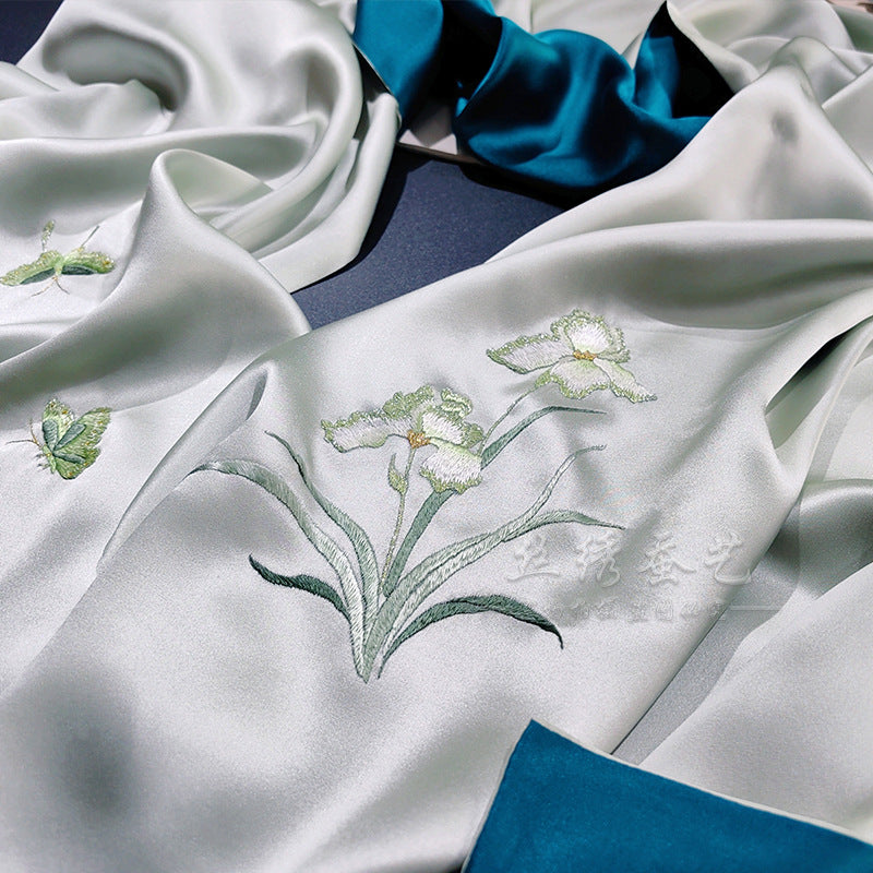 Su Embroidery Mulberry Silk Scarf, 175 cm