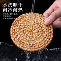Handwoven Rattan Coaster