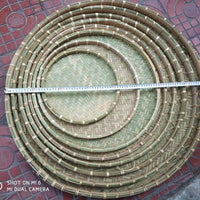 Rattan-Rim Top-Layer Bamboo Sieve Tray