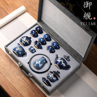 Tin-Inlaid Traditional Chinese Tea Set