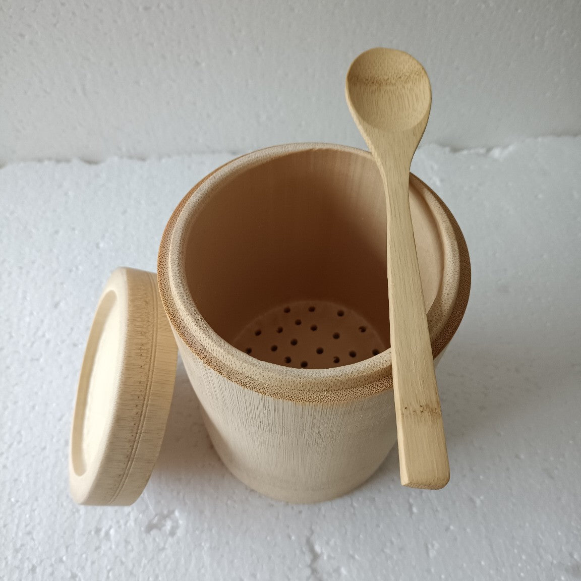 Fresh Bamboo Steamer Tube with Spoon