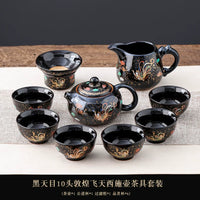 Black Tenmoku Apsara Tea Set