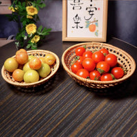 Openwork Rattan Fruit Basket