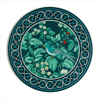 复古花卉油画系圆形西餐垫 咖啡杯圆垫 PVC印花防水防油高档餐垫
