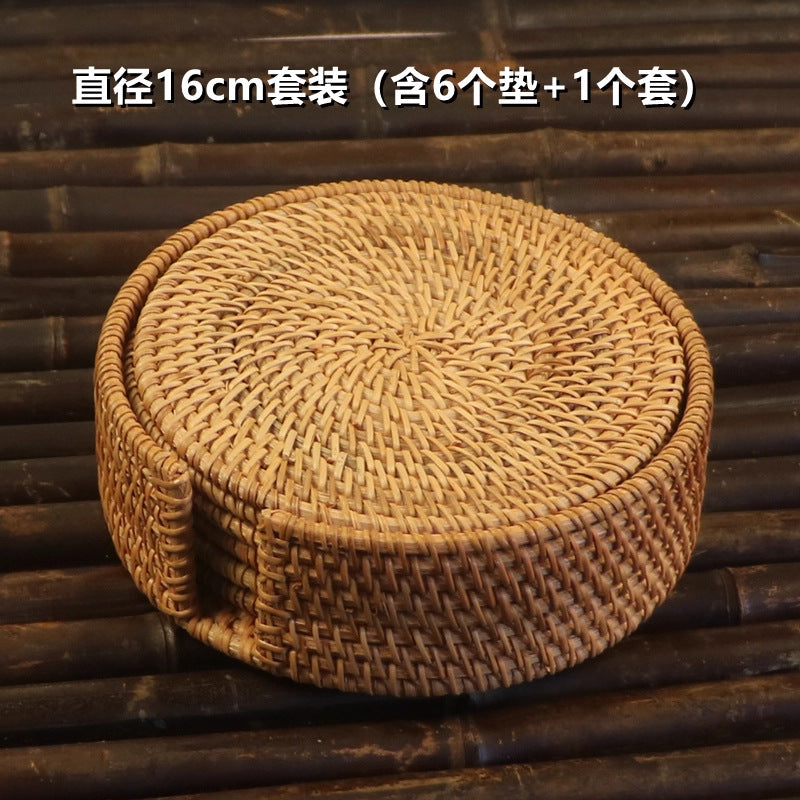 Rattan Coaster & Trivet
