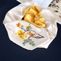 Double-Layer Floral Su Embroidered Scarf