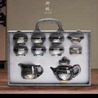 Jian Ware Kung Fu Tea Set with Orchid
