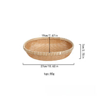 Golden Bamboo Oval Basket