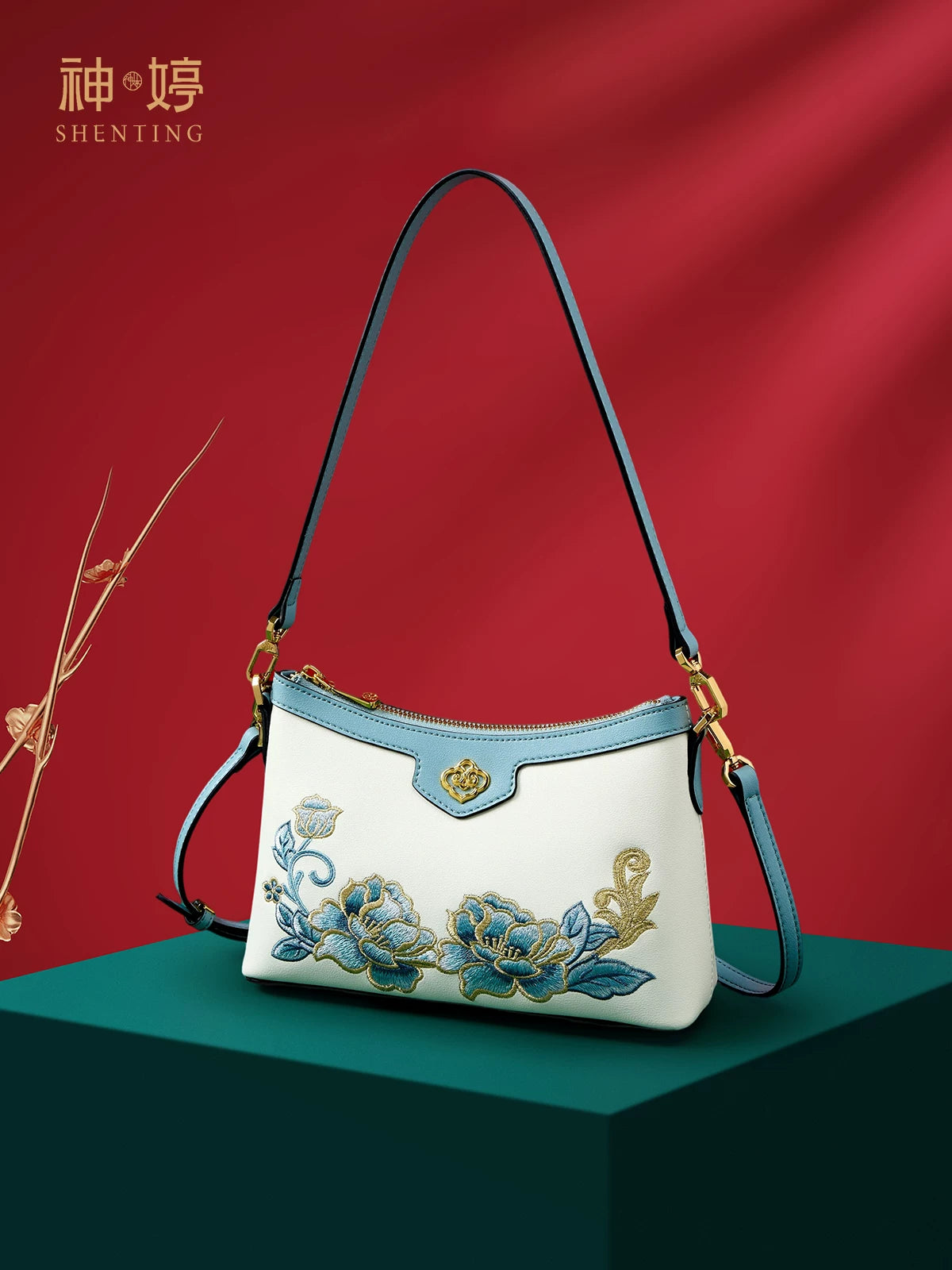 Embroidered Small Shoulder Crossbody Bag