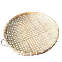 Round Bamboo Sieve, Medium or Large Holes