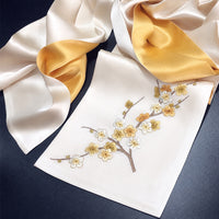 Plum Blossom Double-Layer Silk Scarf