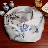 100% Mulberry Silk Su Embroidery Long Scarf