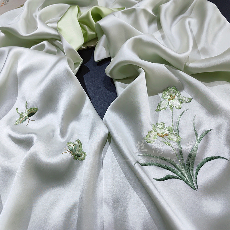 Su Embroidery Mulberry Silk Scarf, 175 cm