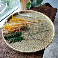 Green Bamboo Round Drying Tray