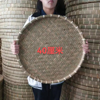 Rattan-Rim Top-Layer Bamboo Sieve Tray