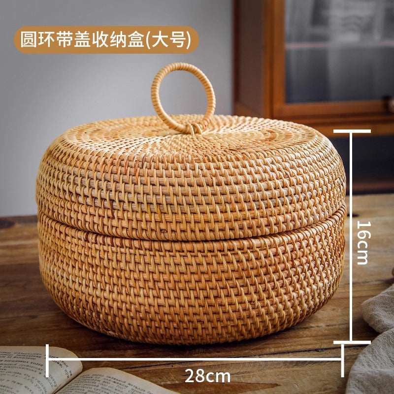 Rattan Storage Box with Lid