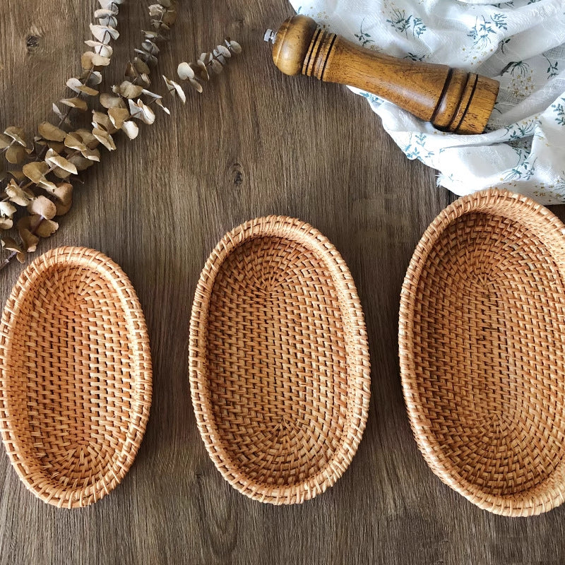 Oval Rattan Bread Basket