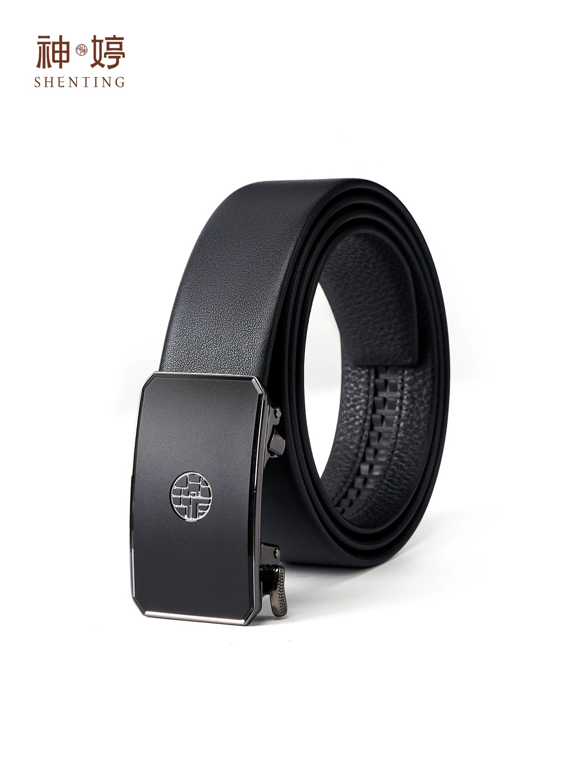 Men's Leather Belt with Automatic Buckle