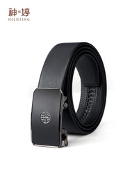 Men's Leather Belt with Automatic Buckle