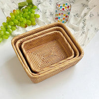 Square Rattan Fruit Basket