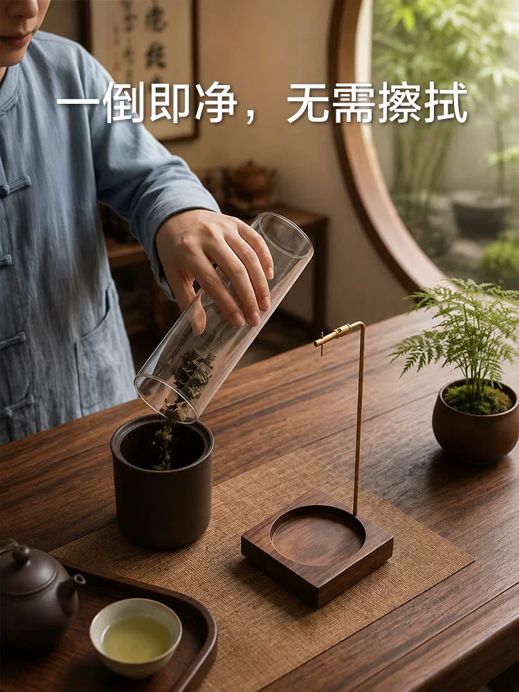 玻璃倒挂香插不落灰香插沉香线香创意香夹家用插香固定器熏香底座