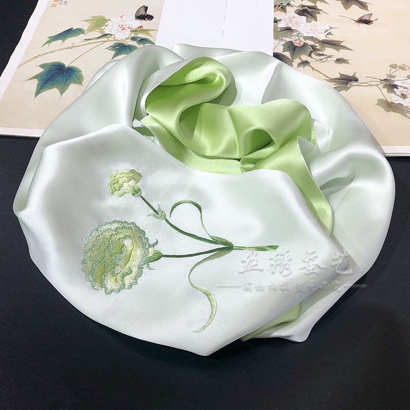 Suzhou Su Embroidery Silk Scarf