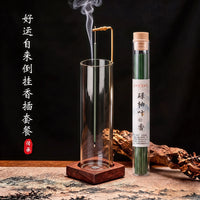 玻璃倒挂香插线香底座家用不落灰香插创意香夹熏香固定器香底托盘