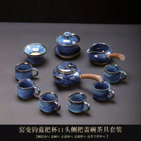 Jun Kiln Side-Handle Teapot Tea Set