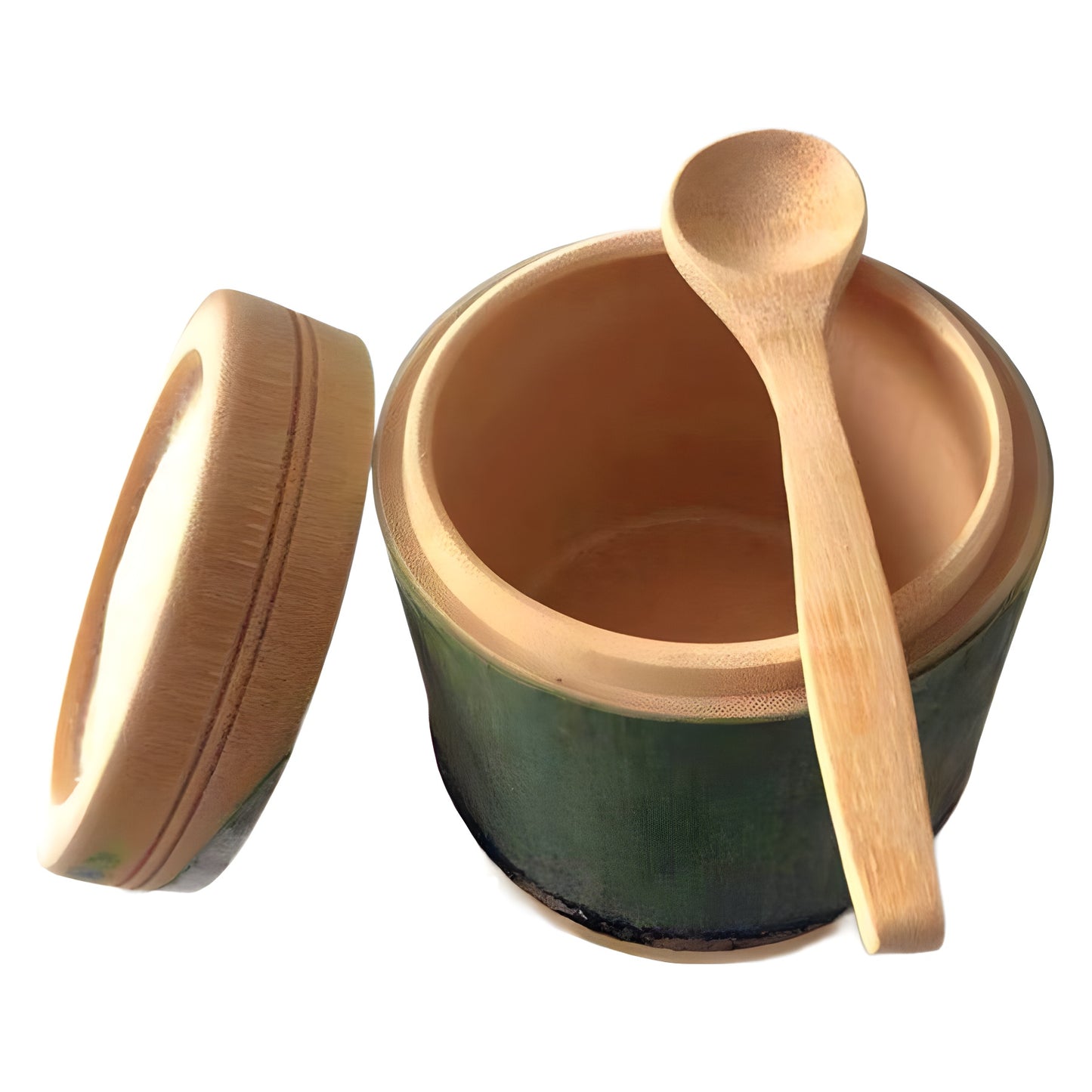 Bamboo Rice Tube with Lid & Spoon
