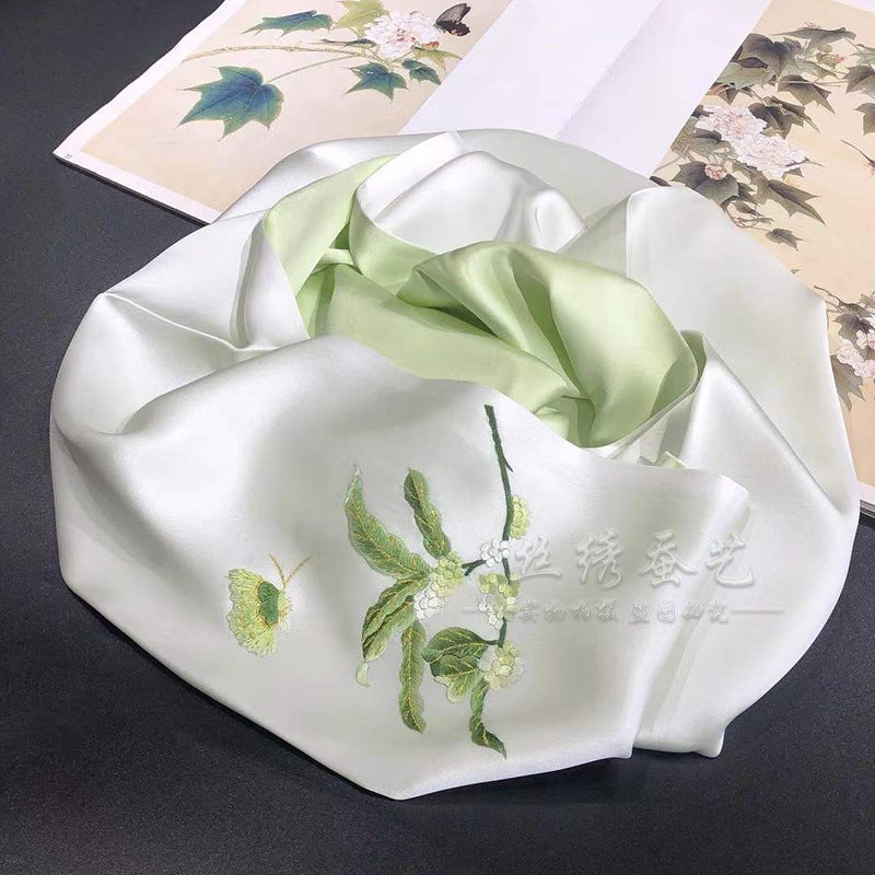 Chinese Style Su Embroidery Silk Shawl