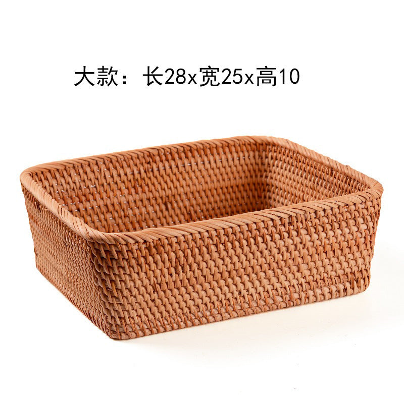 Rattan Fruit Tray, Wave & Square Styles