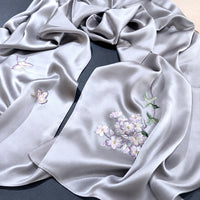 Mulberry Silk Su Embroidered Heritage Scarf