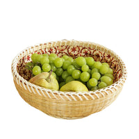 Woven Bamboo Basket, Round or Oval