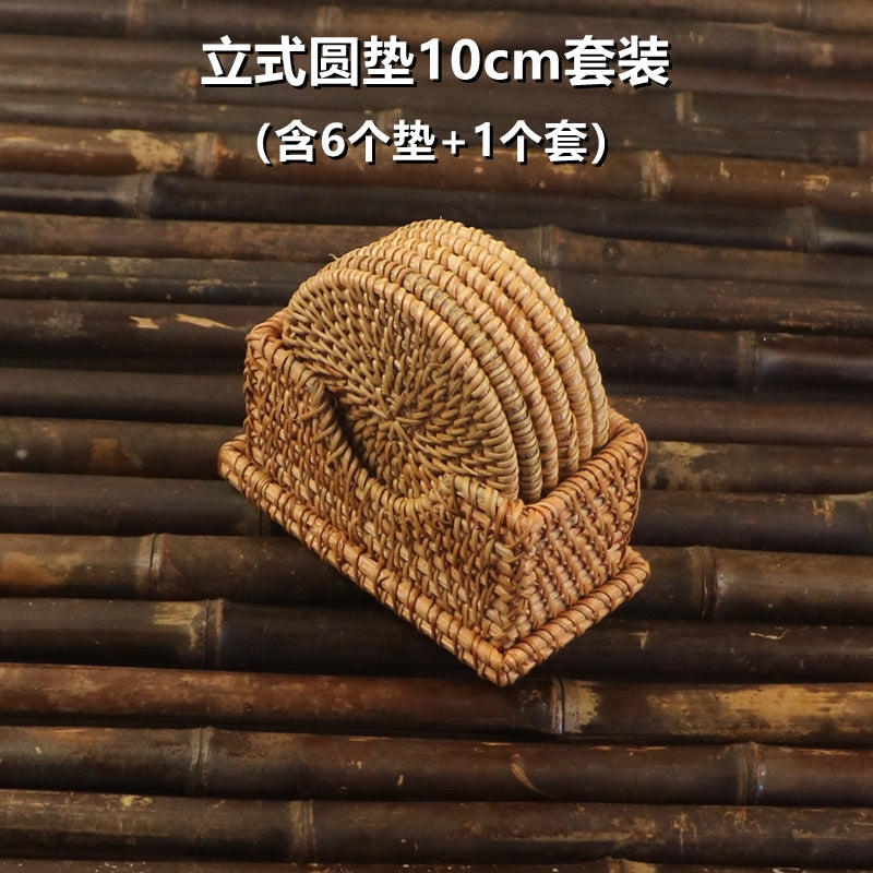 Handwoven Rattan Coaster