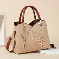 Carnation or Azalea Embroidered Handbag