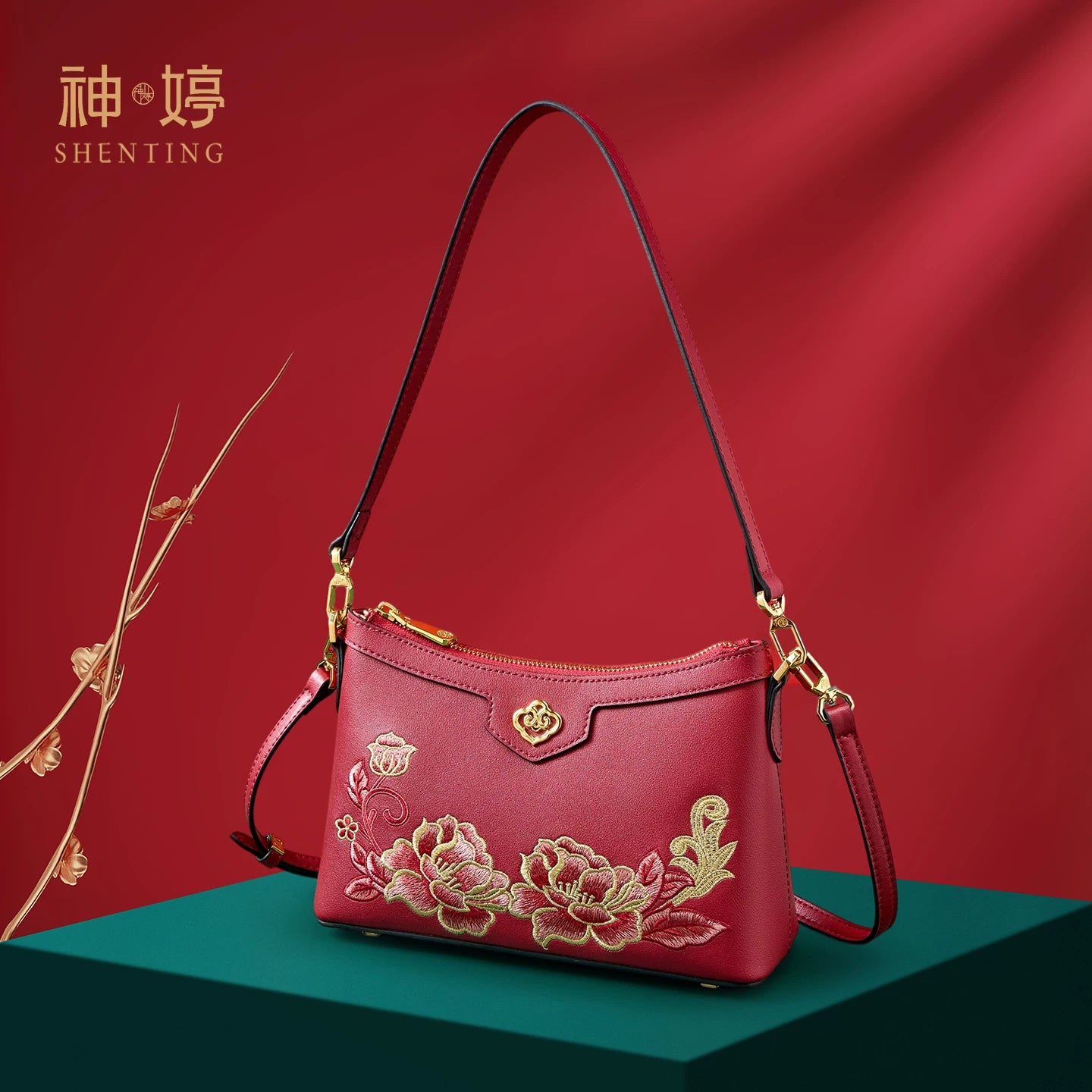 Embroidered Small Shoulder Crossbody Bag