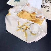 Su Embroidered Mulberry Silk Scarf, 155cm