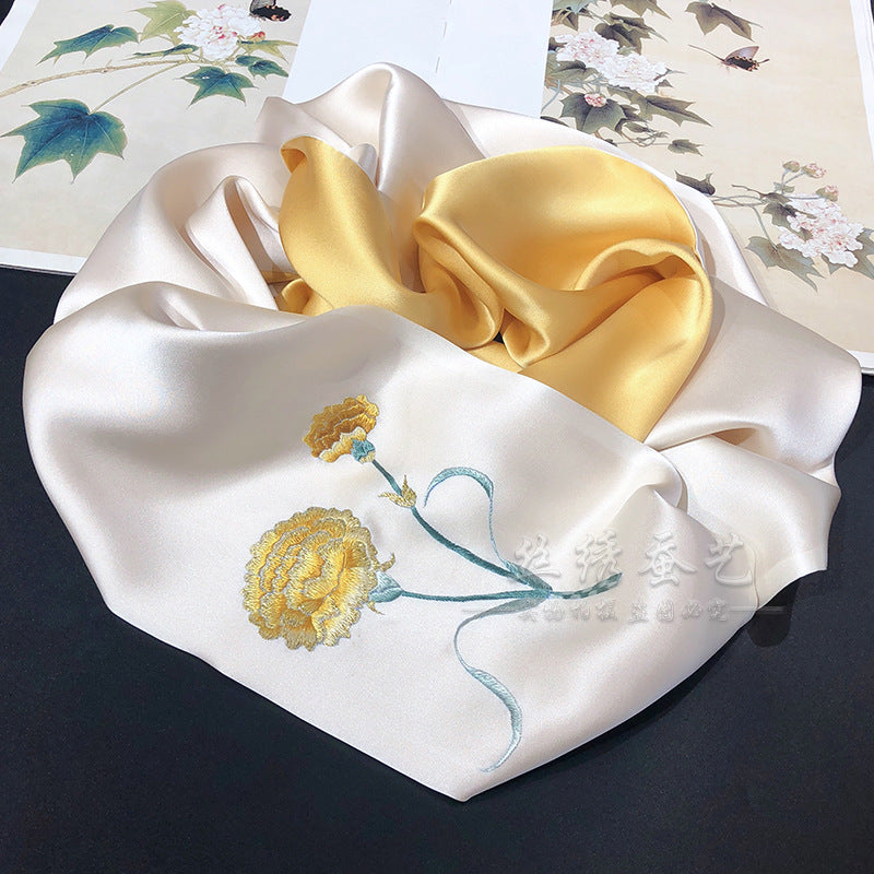 Suzhou Su Embroidery Silk Scarf