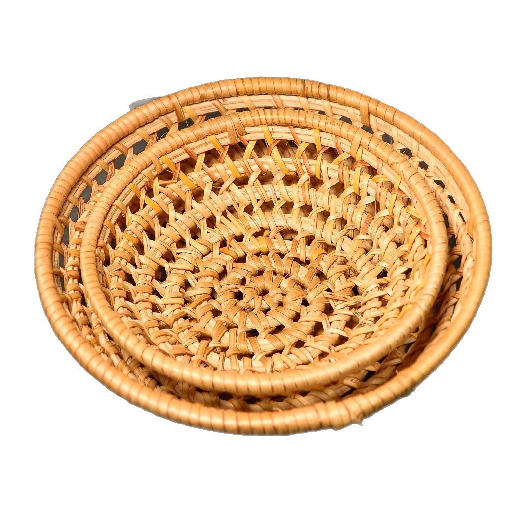 Openwork Rattan Fruit Basket