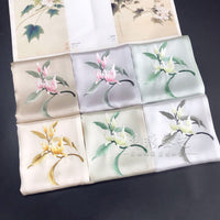 Su Embroidered Mulberry Silk Scarf, 155cm