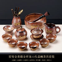 Golden Dragon Gilded Tea Set