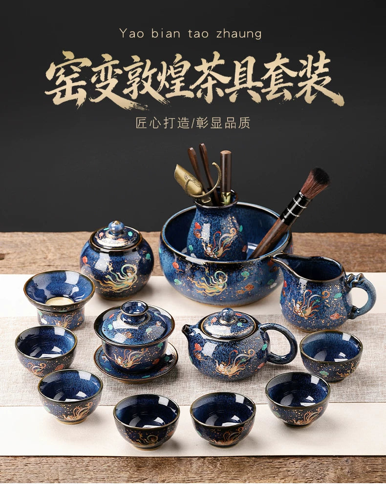 Dunhuang Flying Apsara Automatic Tea Set